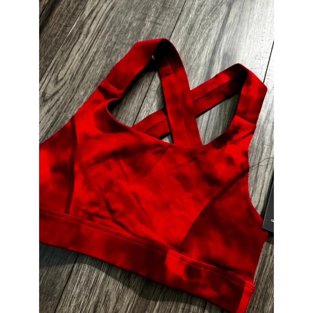 Glyder TieDye Cherry Tonal Dye Full Force Sports Bra XS, retail $56 - Picture 2 of 9